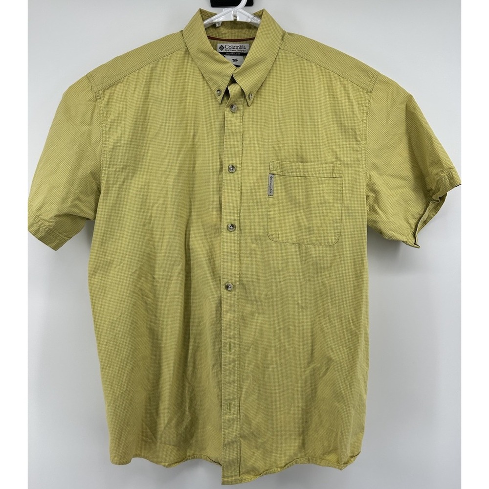 Columbia Sportswear Company Long Sleeve Button Down Yellow Men's Size XL